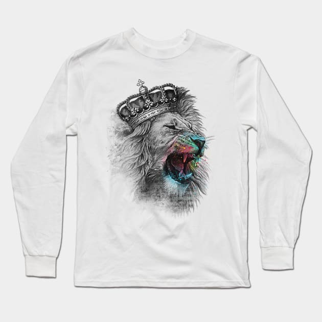 king lion Long Sleeve T-Shirt by clingcling